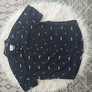 Goodfellow and Co men's navy button down shirt in XL.